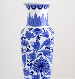 Large Blue & White Vase