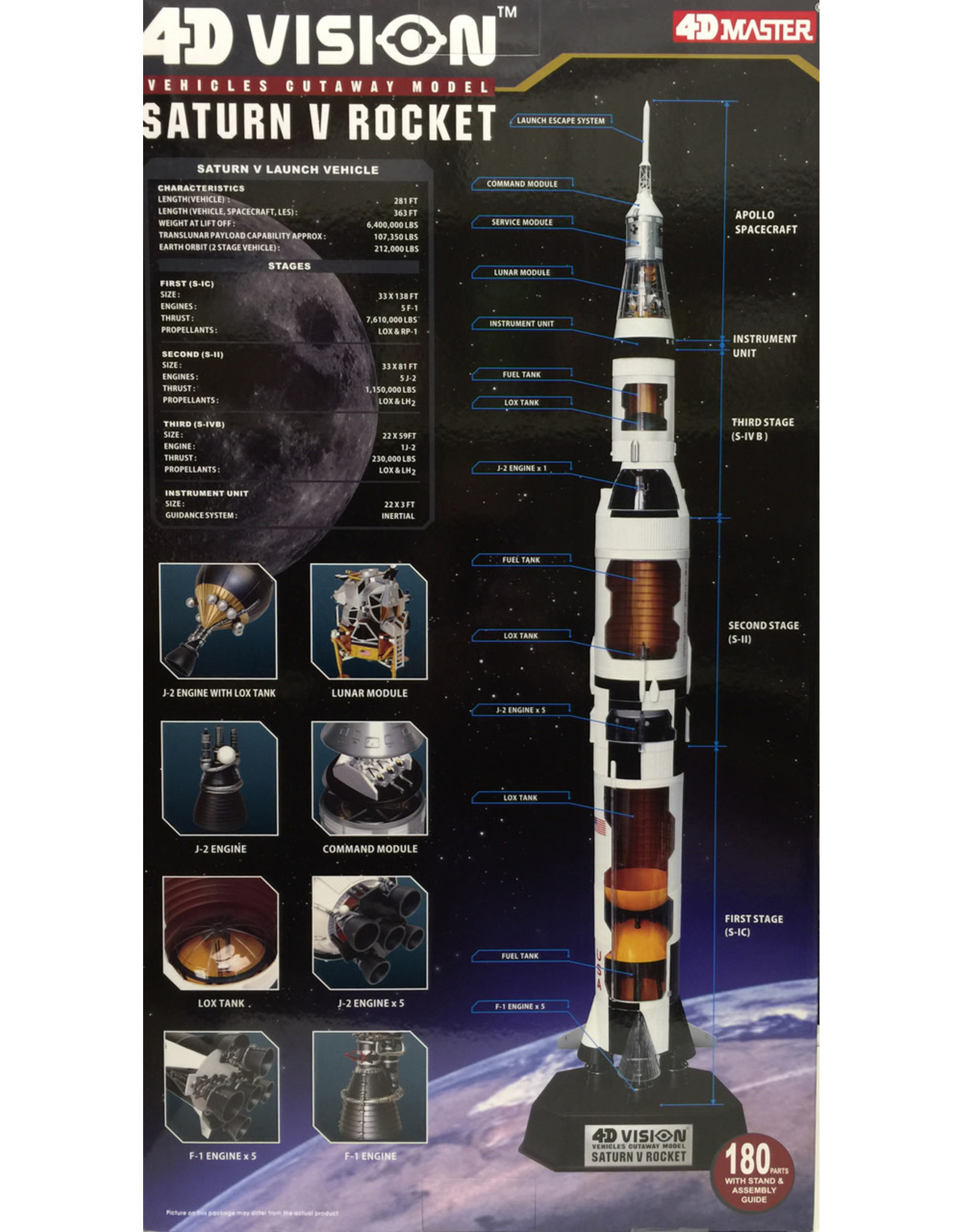 4D Vision Saturn V Rocket Model