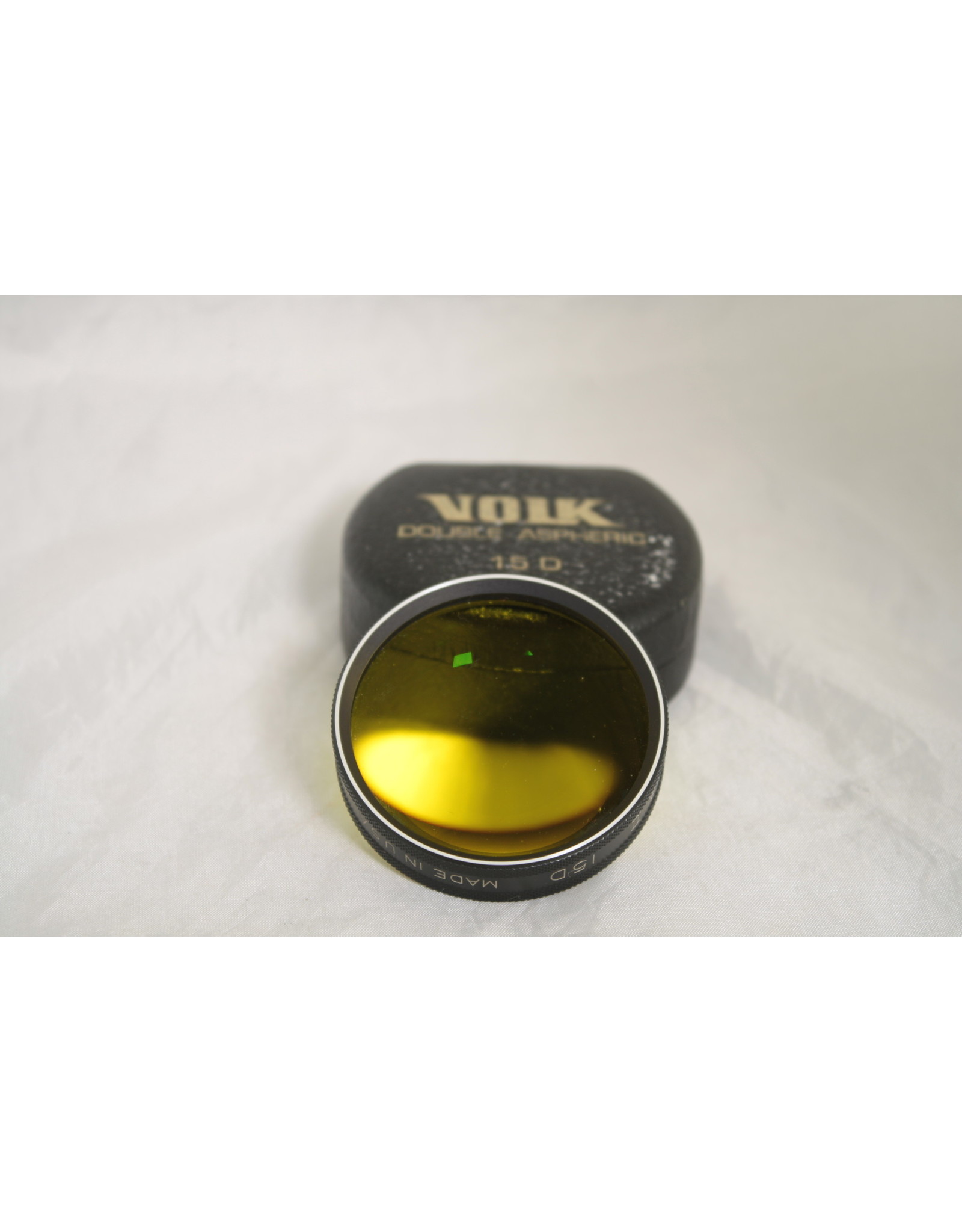 Nikon Volk 20D lens, Double Aspheric, Yellow Tinted, Perfect Condition, Made In USA.