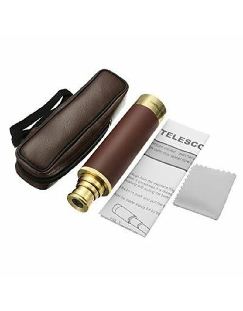 25X30 Zoomable Spyglass Pirate Brass Telescope Collapsible Handheld Monocular