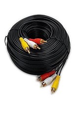 iMBAPrice (100 Feet Long 3RCA Composite Video Audio A/V AV Cable - Gold Plate