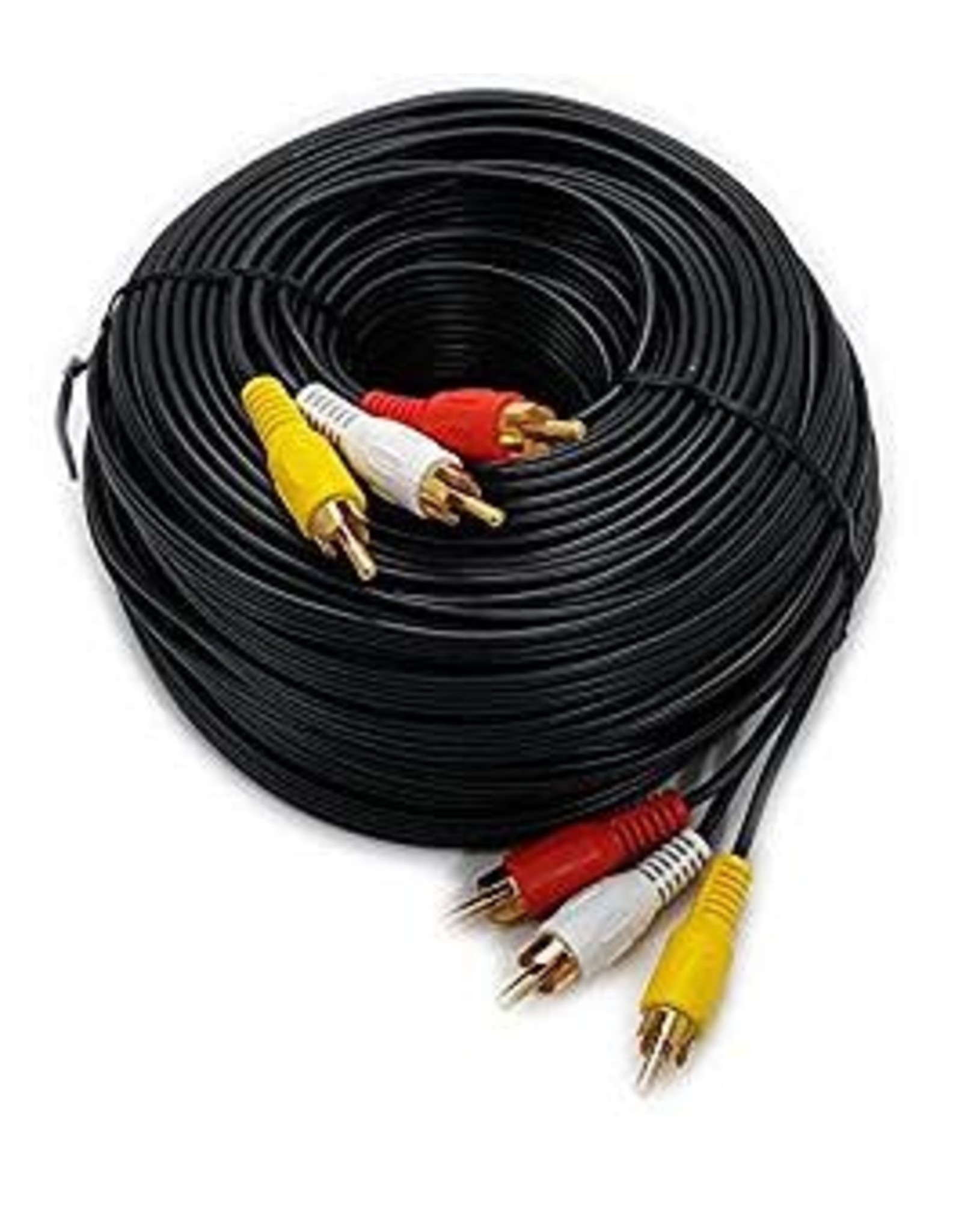 iMBAPrice (100 Feet Long 3RCA Composite Video Audio A/V AV Cable - Gold Plate