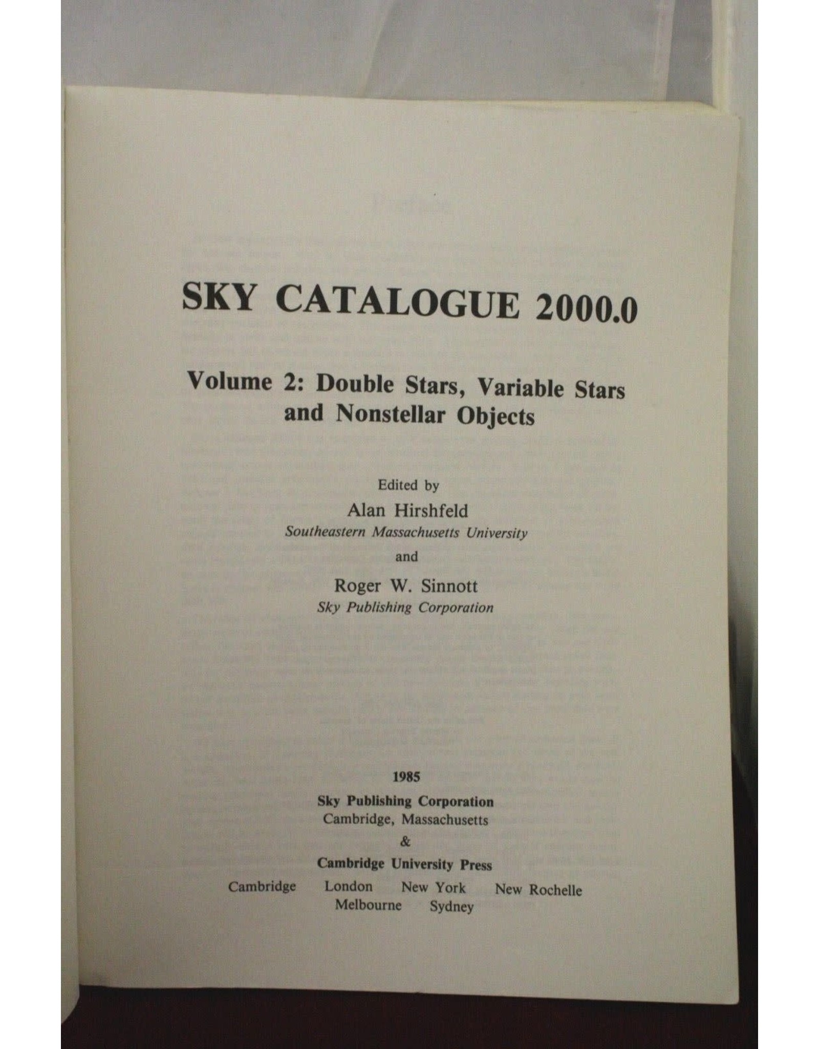 Sky Catalogue 2000 Vol 2 (Pre-owned)