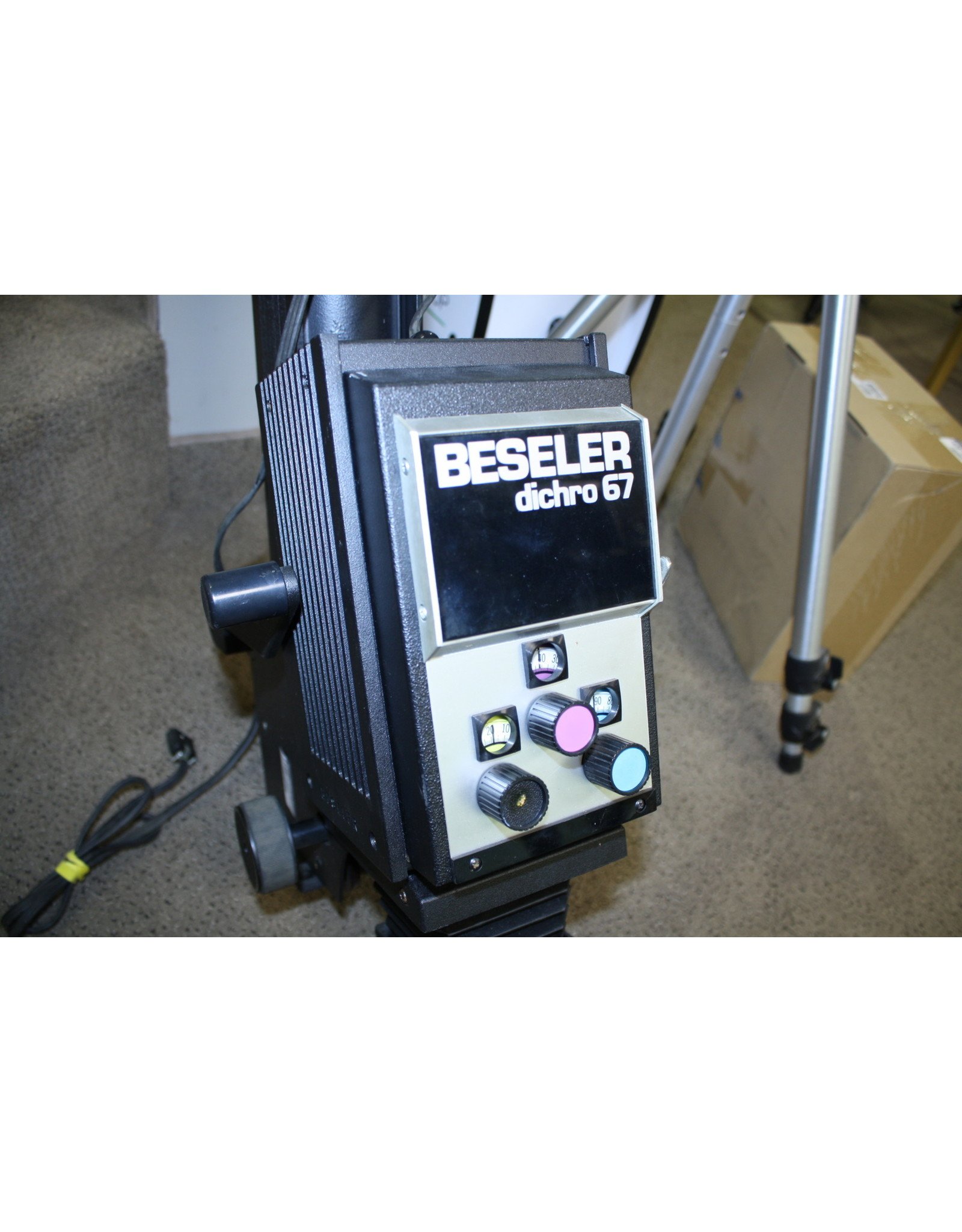 Beseler Dichro 67 with 6x7 Diffusion Insert, lensboard, & Beslar 50mm lens and Rail System