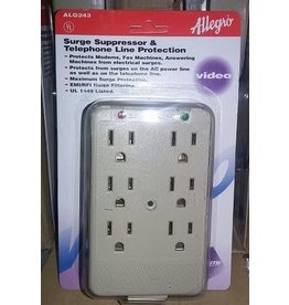Arcturus Products Zenith ALG243 Allegro 6 Plug AC Outlet Multiplier Surge Surpressor