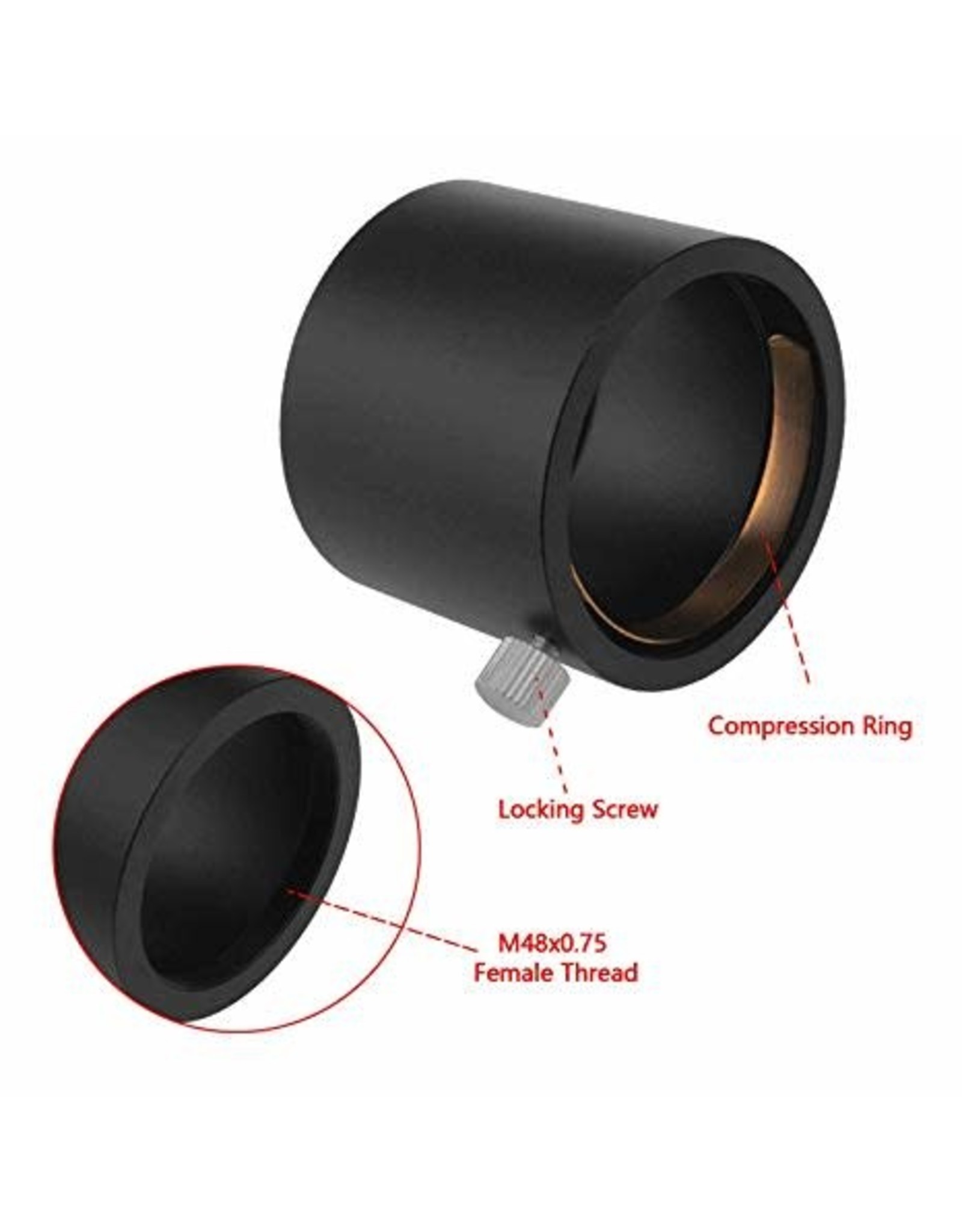 Svbony Svbony SCT to 2 Inch Visual Back with Brass Compression Ring (55mm Length)