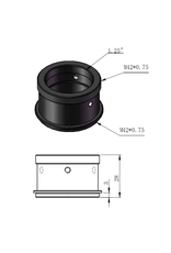 ZWO ZWO Eyepiece Holder / Visual Back (1.25") with M42x0.75 Male/Male Threads # T2-1.25M