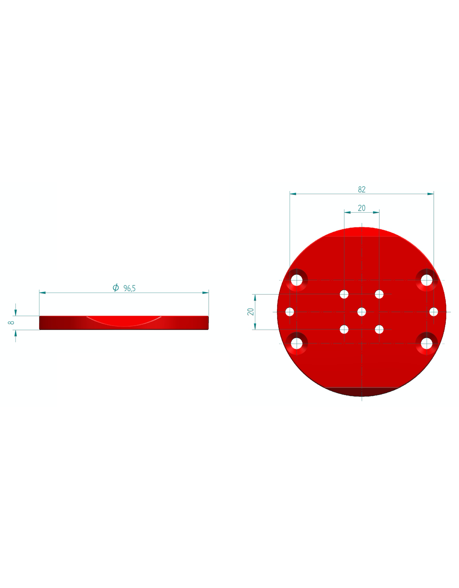 PrimaLuceLab Primaluce AZ-EQ5 PLUS Adapter Plate - PLLFLAZEQ5