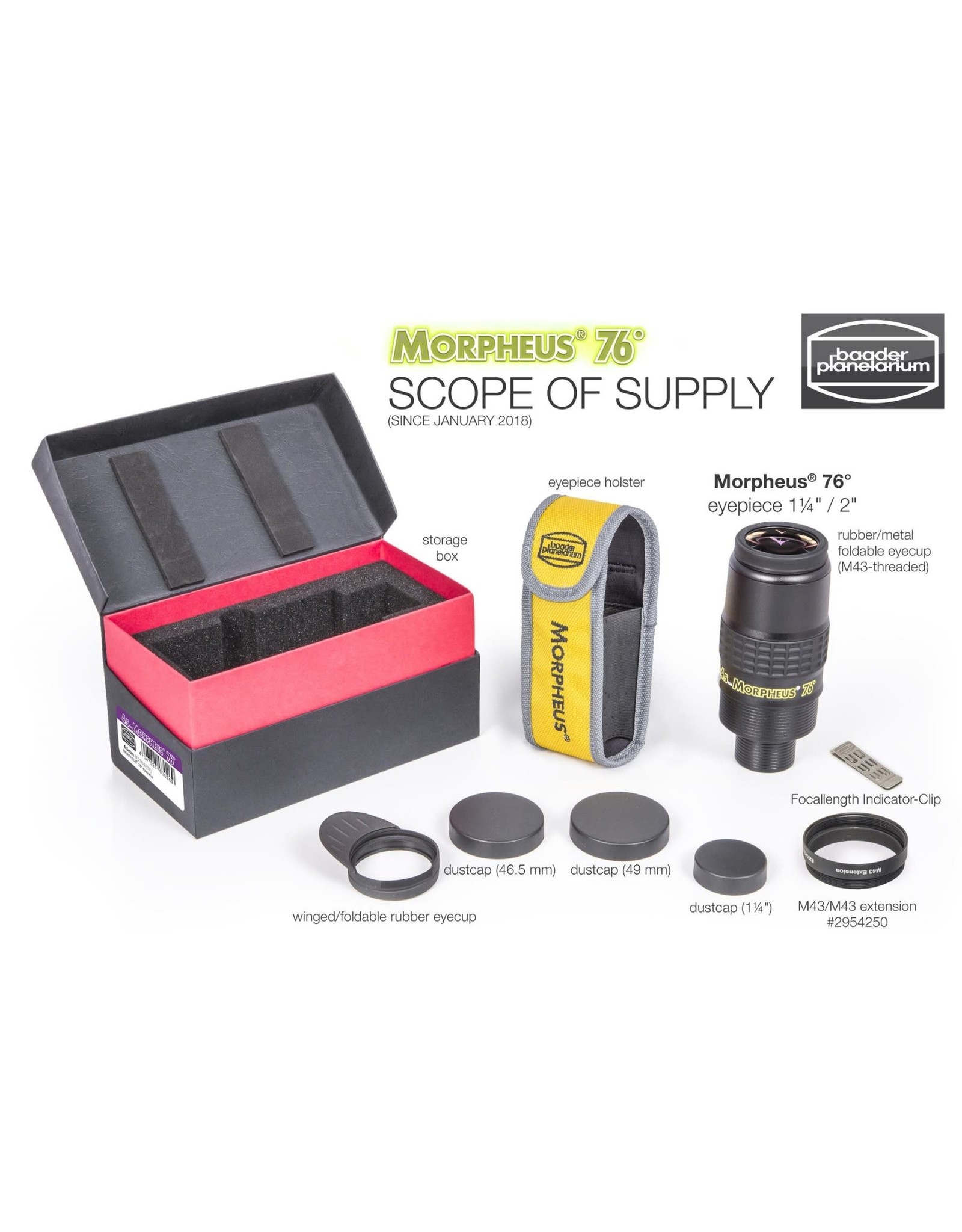 Baader Planetarium Baader Morpheus® 76° Eyepiece Set (Complete)