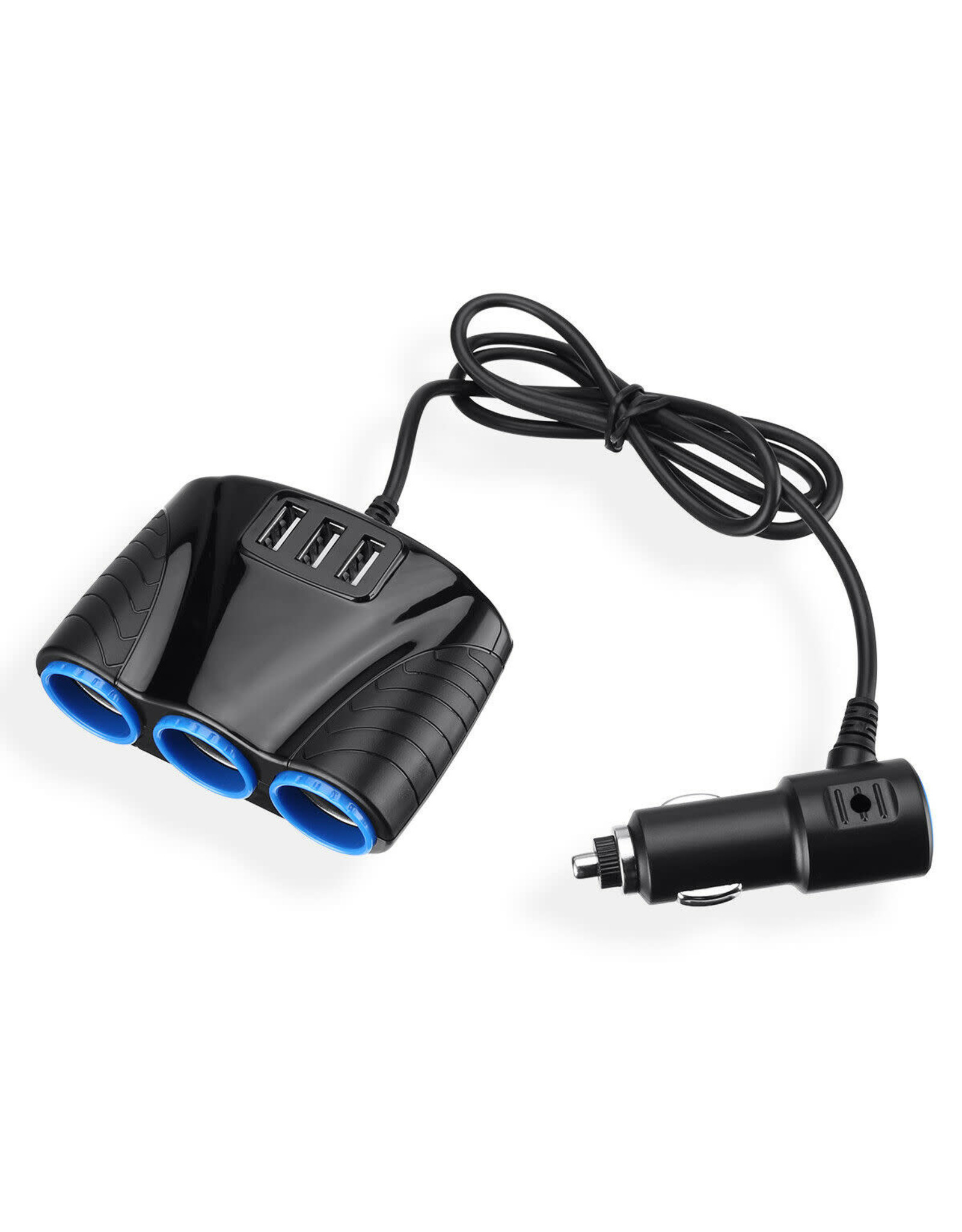 Arcturus Products Cigarette Lighter Socket 3 USB Charger Splitter 12V Outlet Power Adapter Car