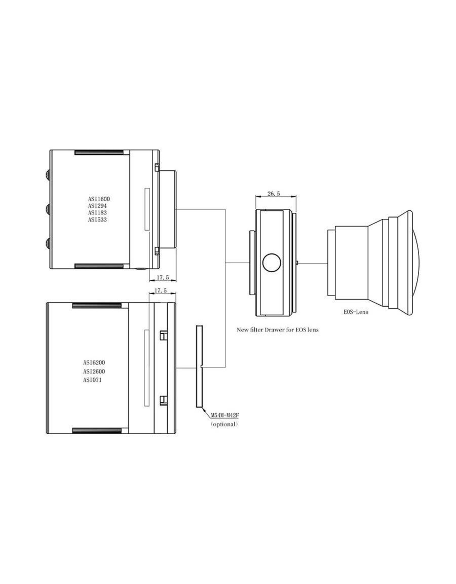 ZWO ZWO Filter Drawer for EOS Lens