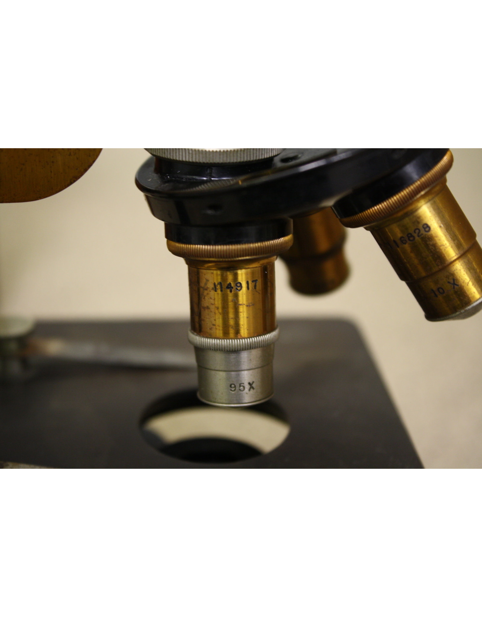 Spencer Brass Microscope In wooden Case (Pre-owned)