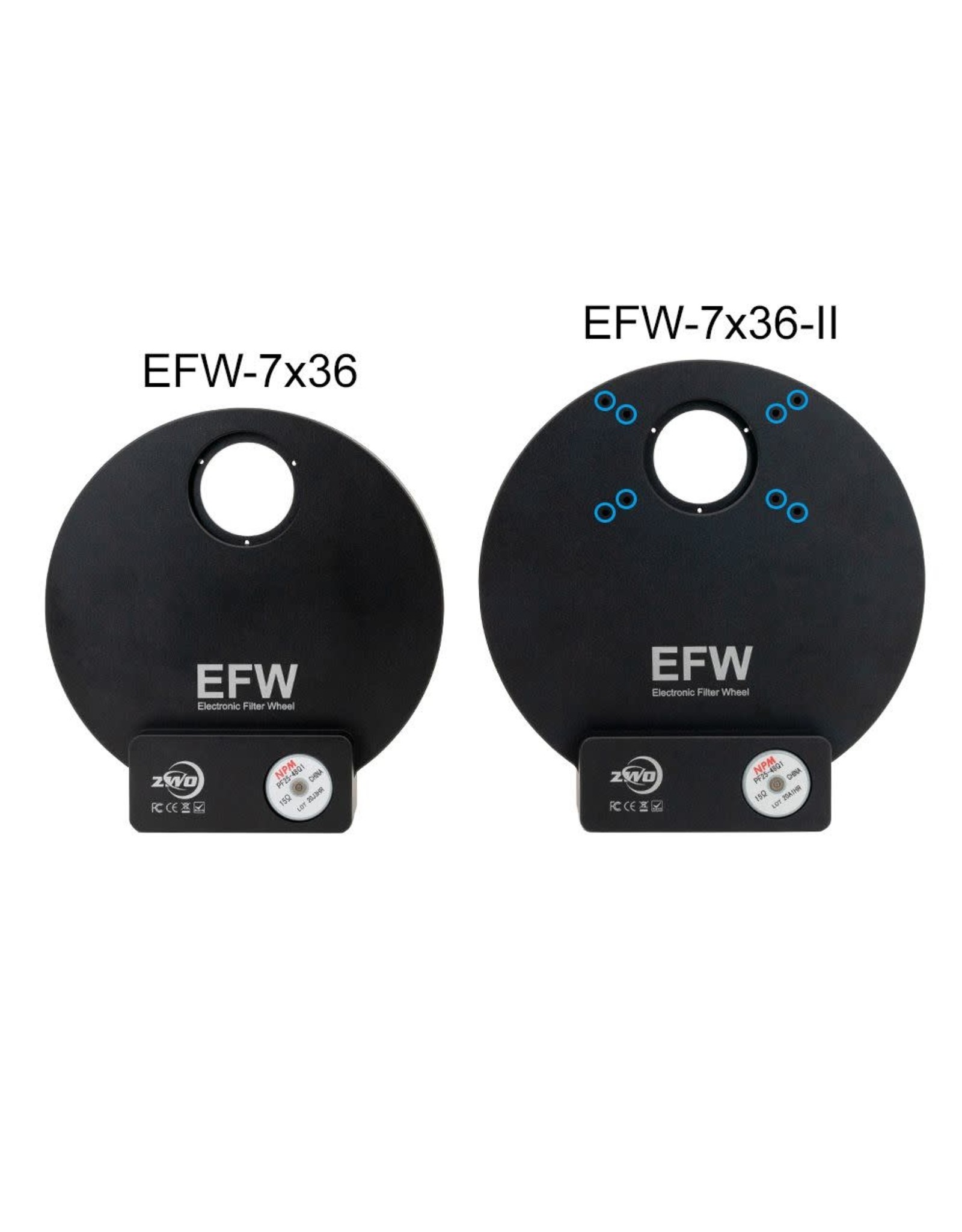 ZWO ZWO NEW 7-Position EFW Color Filter Wheel for 36mm Filters