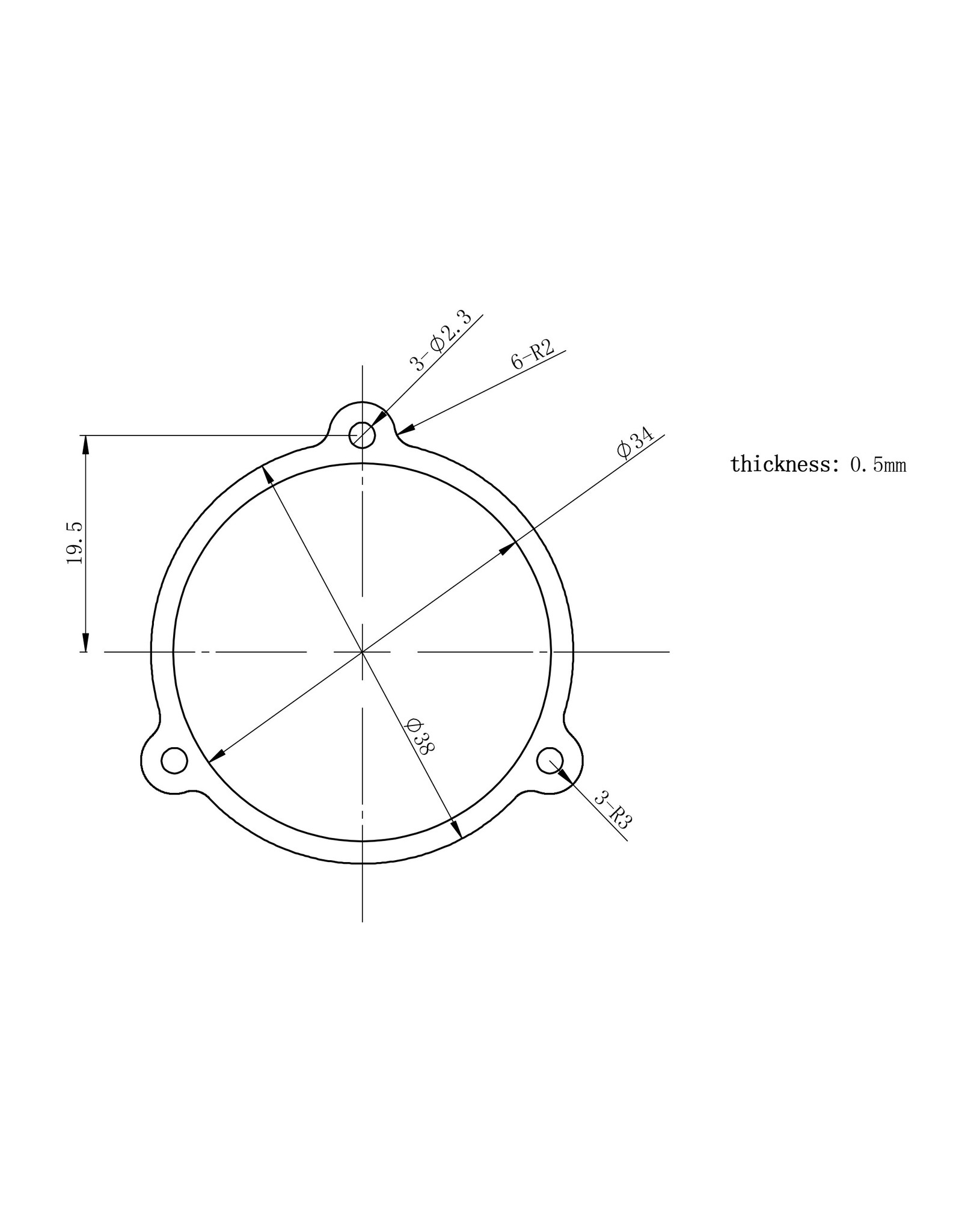 ZWO ZWO Filter Mask for 8x125/31 EFW