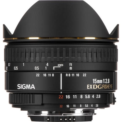 一部予約販売】 SIGMA 1② 180° FISHEYE EX D 2.8 15mm レンズ(単焦点 ...