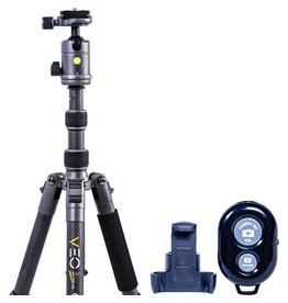 Vanguard Vanguard VEO3GO265CB Aluminum Tripod/Monopod with BH-120 Ball Head, Smartphone Connector, and Bluetooth Remote