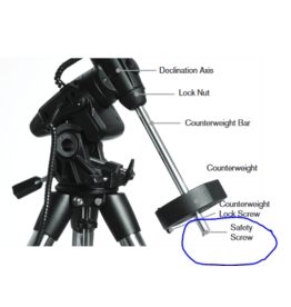 Celestron Celestron Counterweight Shaft Safety Screw only for AVX Mount And CGEM Mounts