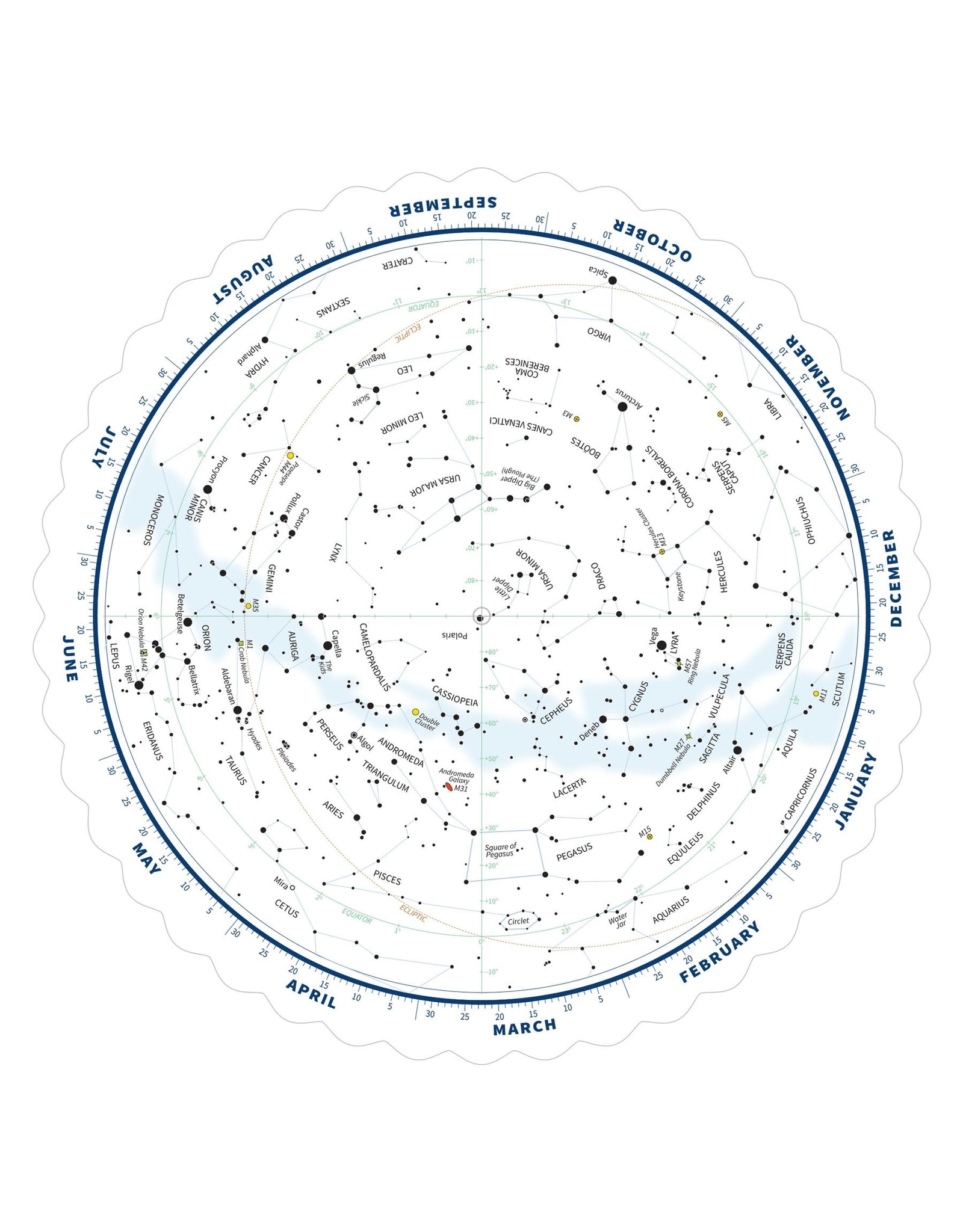 Explore Scientific Tirion Double-Sided Multi-Latitude Planisphere