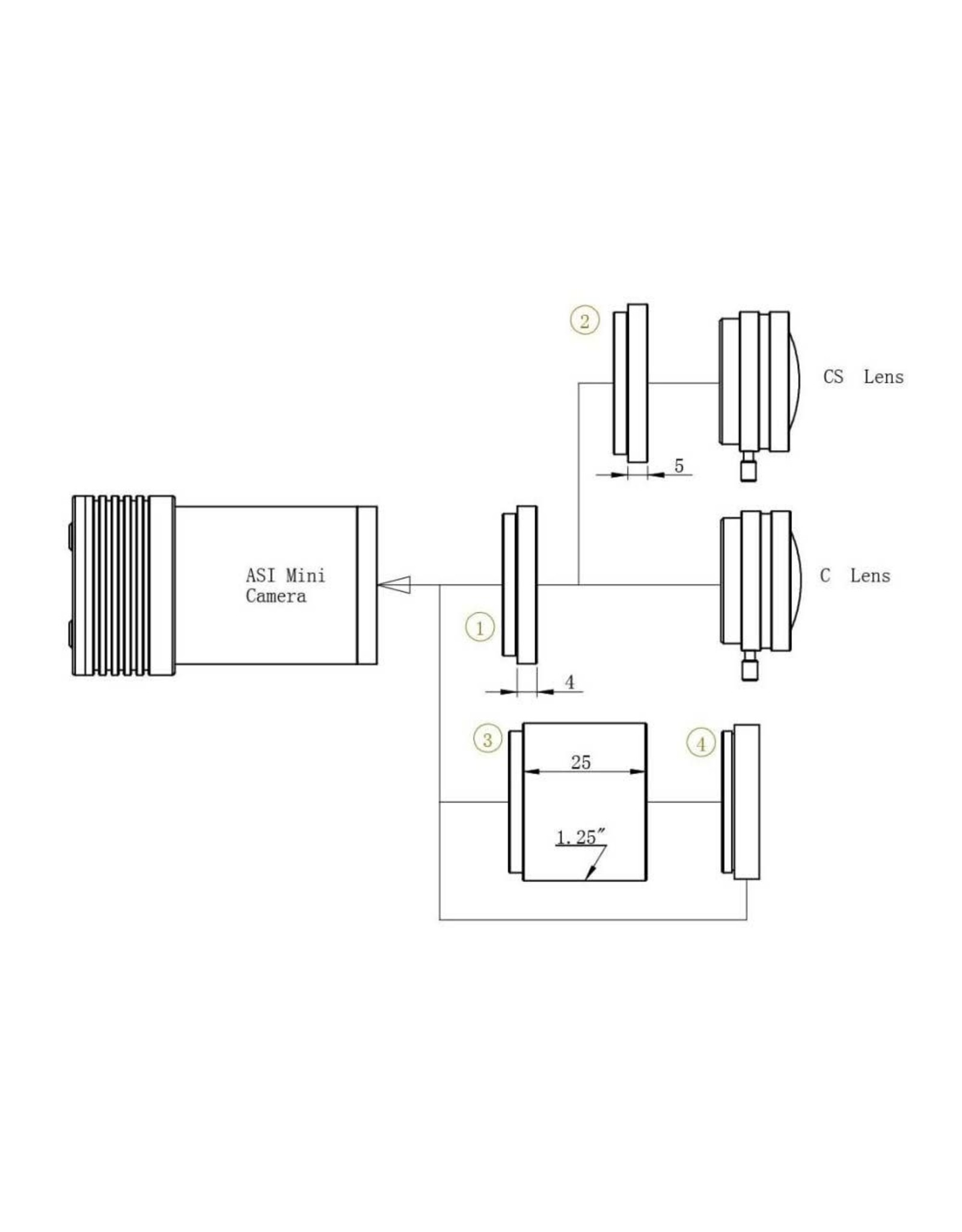 ZWO ZWO ASI174 Mini Mono (5.86 microns) Guiding Camera USB 2.0