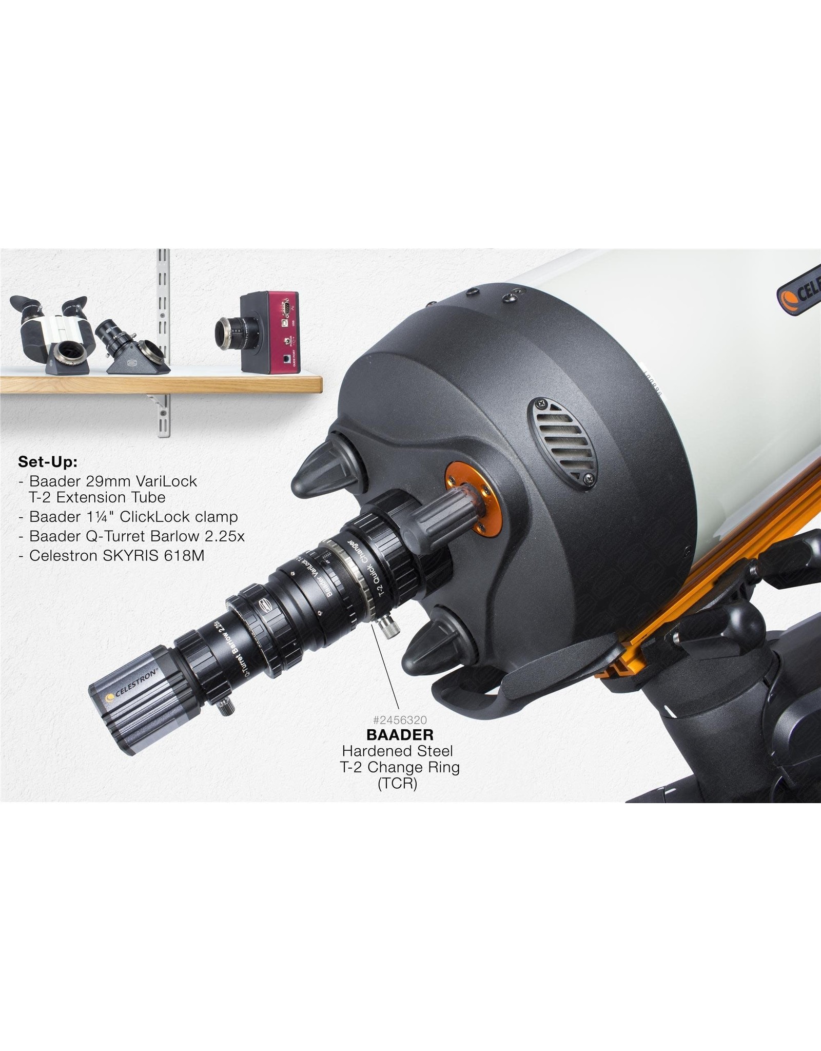 Baader Planetarium Baader SC / HD Ultra Short T-Adaptor, 9mm optical length