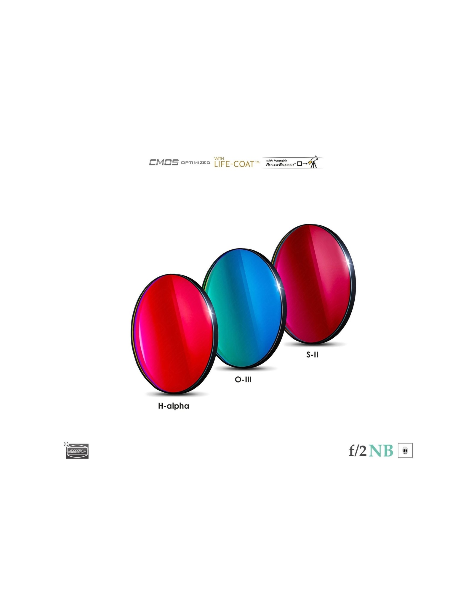 Baader Planetarium Baader 6.5nm f/2 Highspeed H-Alpha Filters – CMOS-optimized (Specify Size)