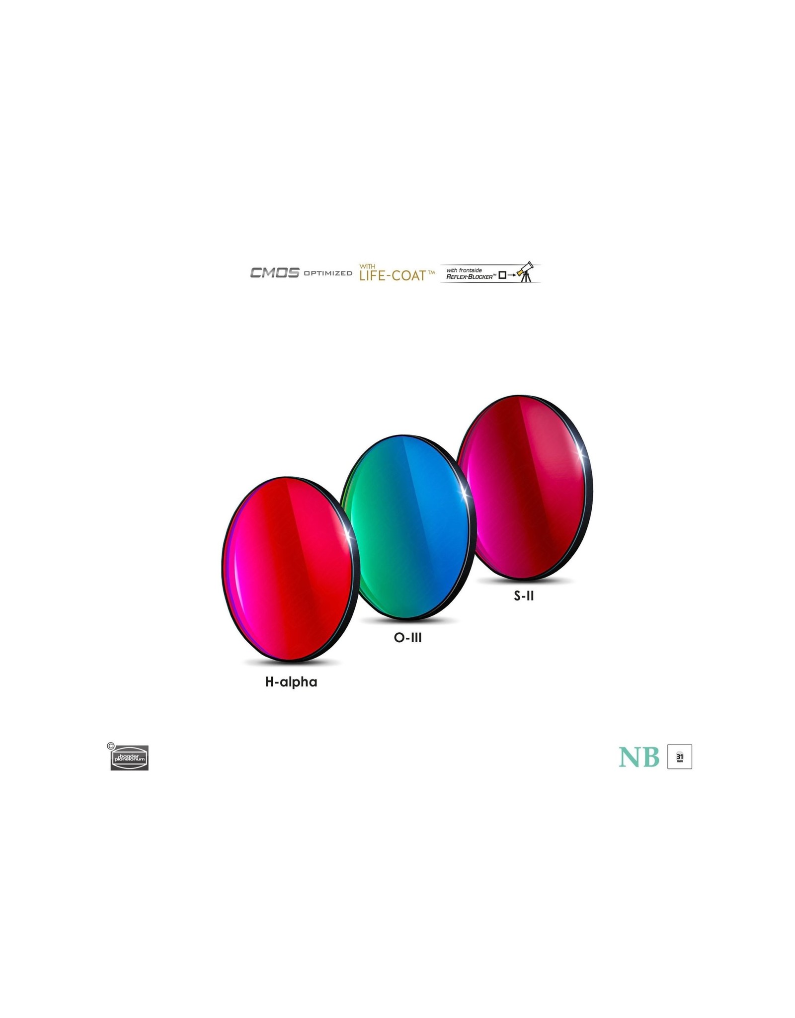 Baader Planetarium Baader 6.5nm Narrowband H-Alpha Filters – CMOS-optimized (Specify Size)