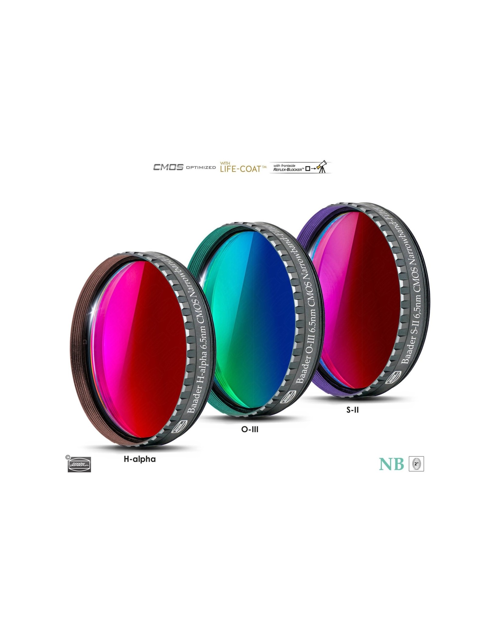 Baader Planetarium Baader 6.5nm Narrowband Oxygen-III Filters – CMOS-optimized (Specify Size)