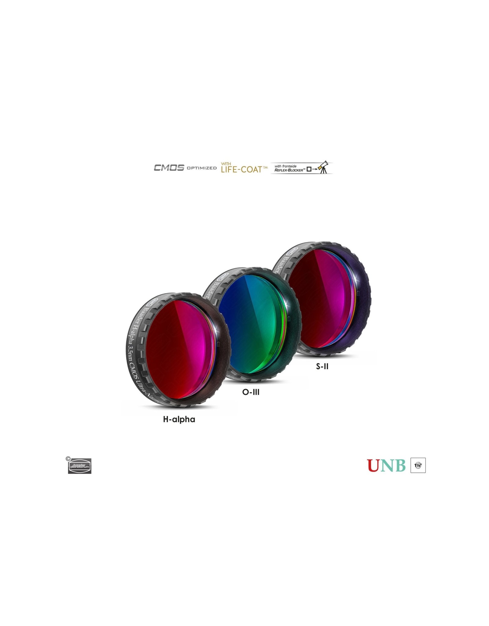 Baader Planetarium Baader 3.5nm / 4nm Ultra-Narrowband Filters – CMOS-optimized (H-alpha, O-III, S-11)