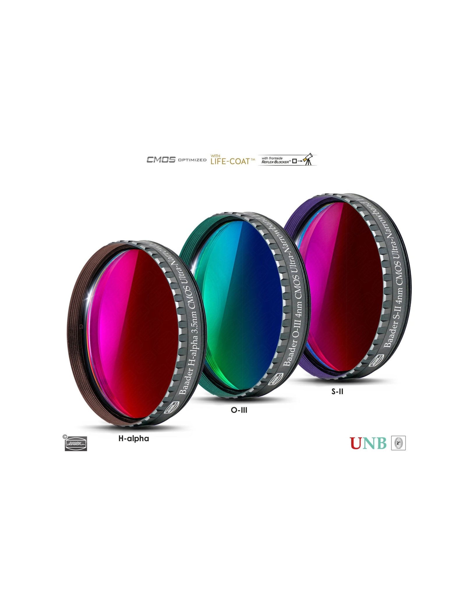 Baader Planetarium Baader 3.5nm / 4nm Ultra-Narrowband Filters – CMOS-optimized (H-alpha, O-III, S-11)