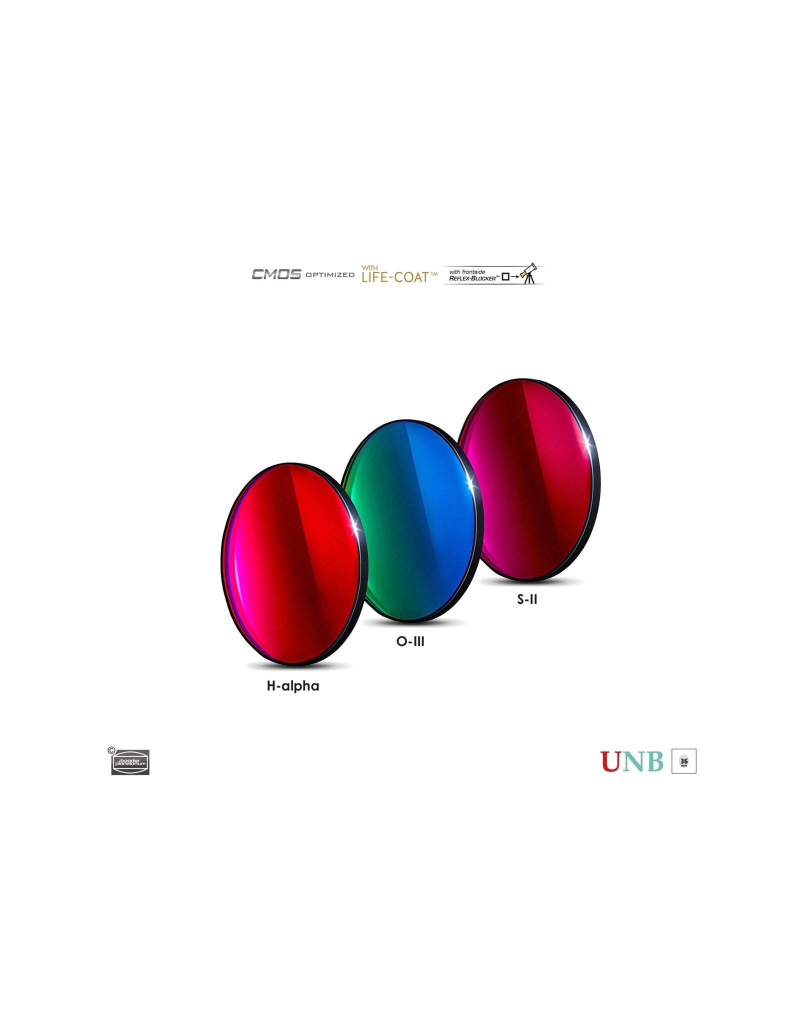 Baader Planetarium Baader 3.5nm / 4nm Ultra-Narrowband Filters – CMOS-optimized (H-alpha, O-III, S-11)