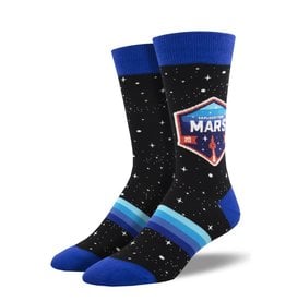 Socksmith MEN'S NASA "MARS PATCH" SOCKS (Size 10-13)