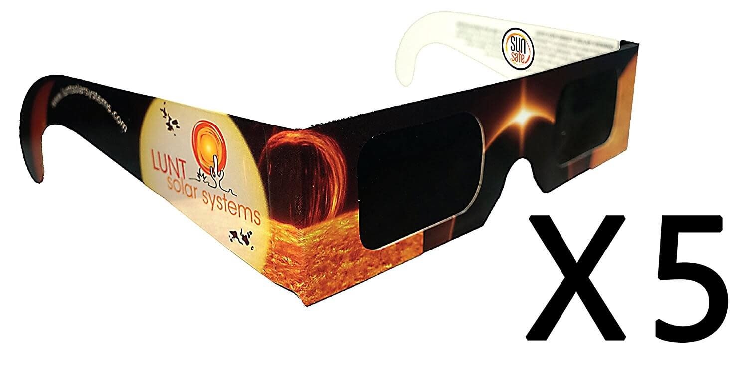 Lunt Solar Eclipse Glasses 5Pack Premium ISO and CE Certified Lunt