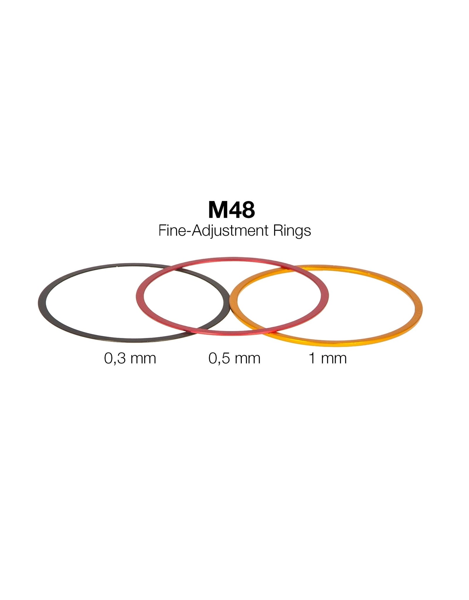 Baader Planetarium Baader M48 Fine-Adjustment rings (0,3 / 0,5 / 1 mm) - Aluminium (SET OF 3)