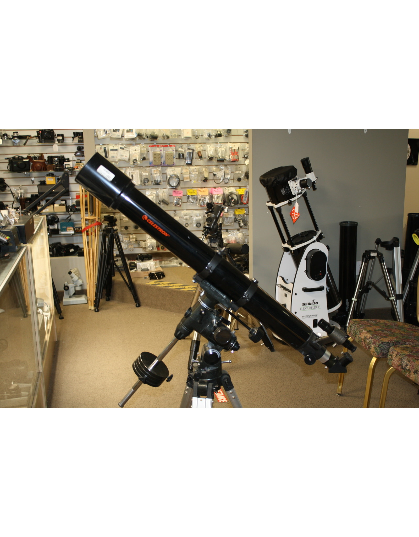 Celestron Firstscope 90mm f11 on Orion SkyView Pro Equatorial Mount