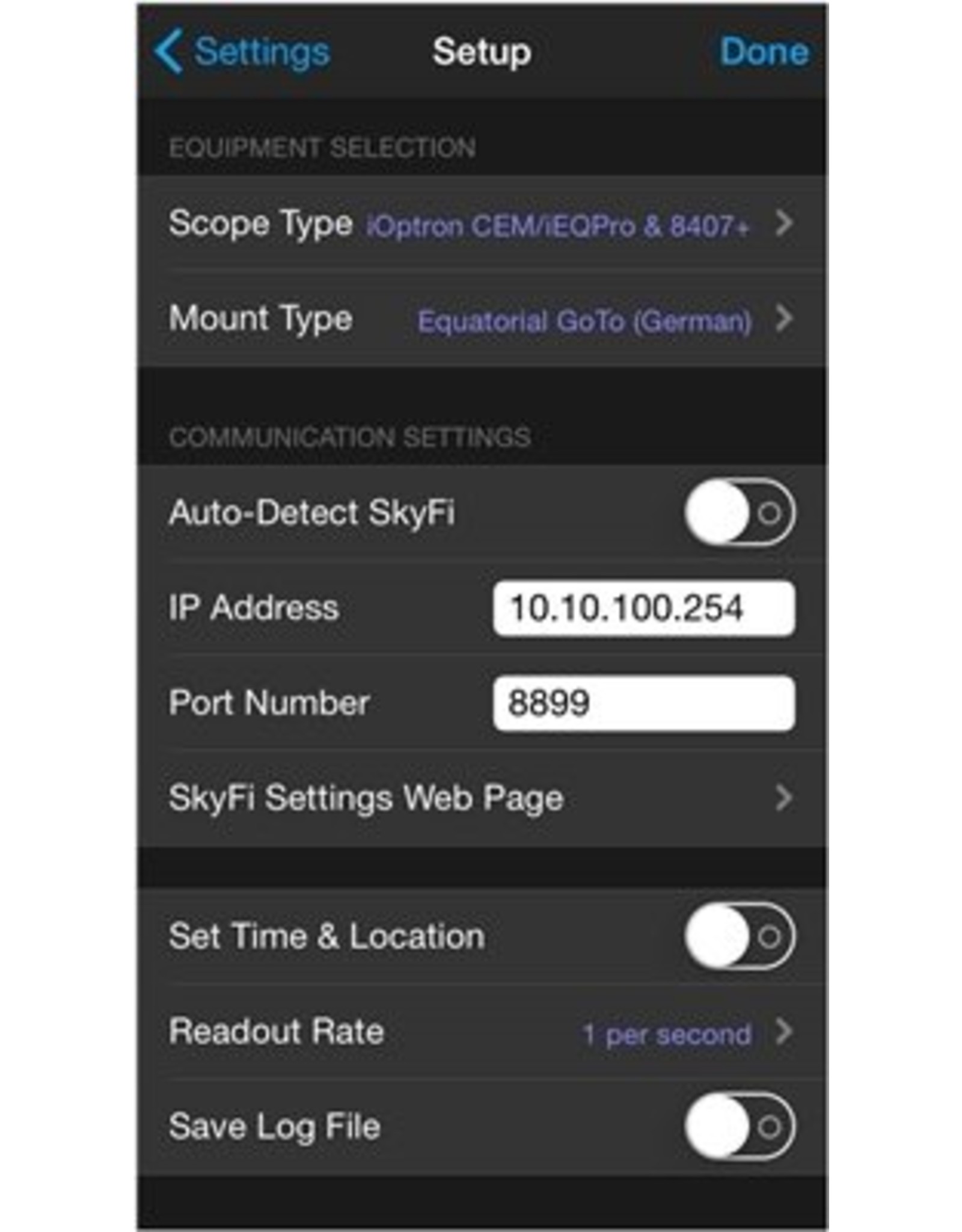 iOptron iOptron StarFi Wi-Fi Telescope Adapter