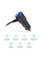 Arcturus Products 12v DC Three Cigarette Lighter Socket 3 USB Charger Splitter 12V Outlet Power Adapter