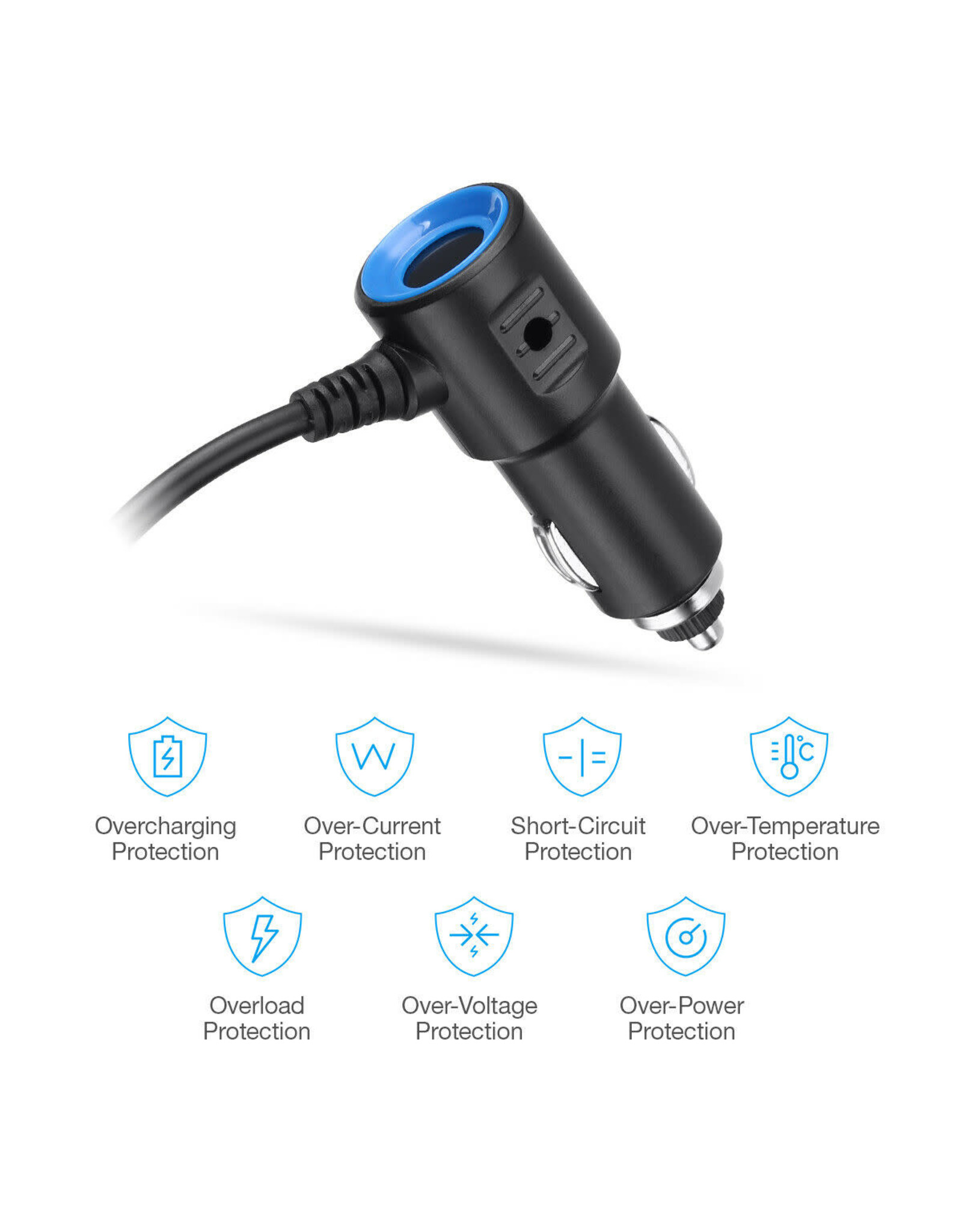 Arcturus Products 12v DC Three Cigarette Lighter Socket 3 USB Charger Splitter 12V Outlet Power Adapter