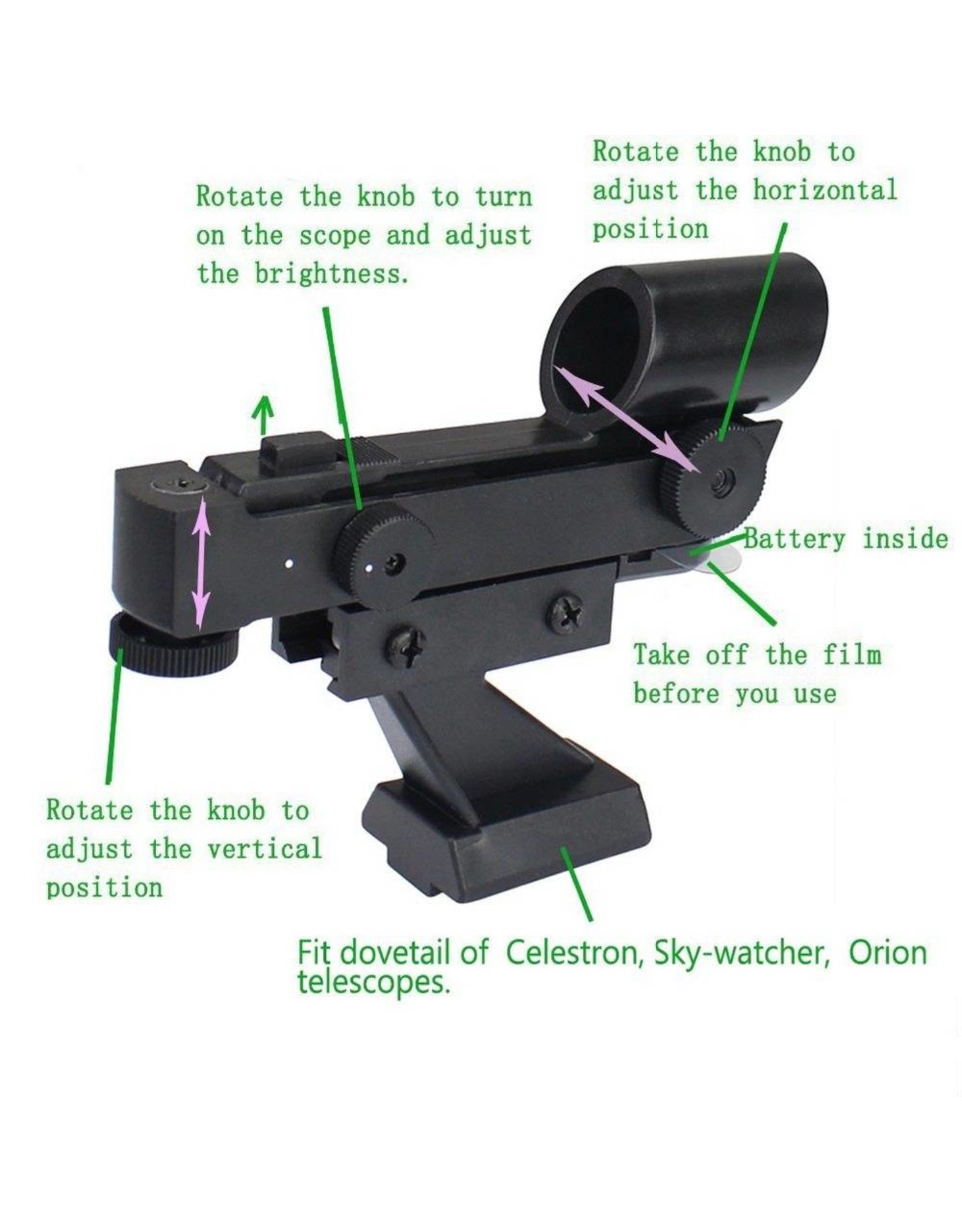 Arcturus Antares Red Dot Finder with Quick Release Bracket (Base Not Included) - RD