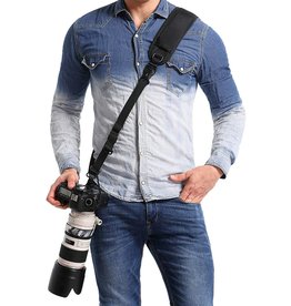 Waka Waka Rapid Camera Neck Strap with Quick Release and Safety Tether, Adjustable Camera Shoulder Sling Strap for  DSLR Cameras - Black