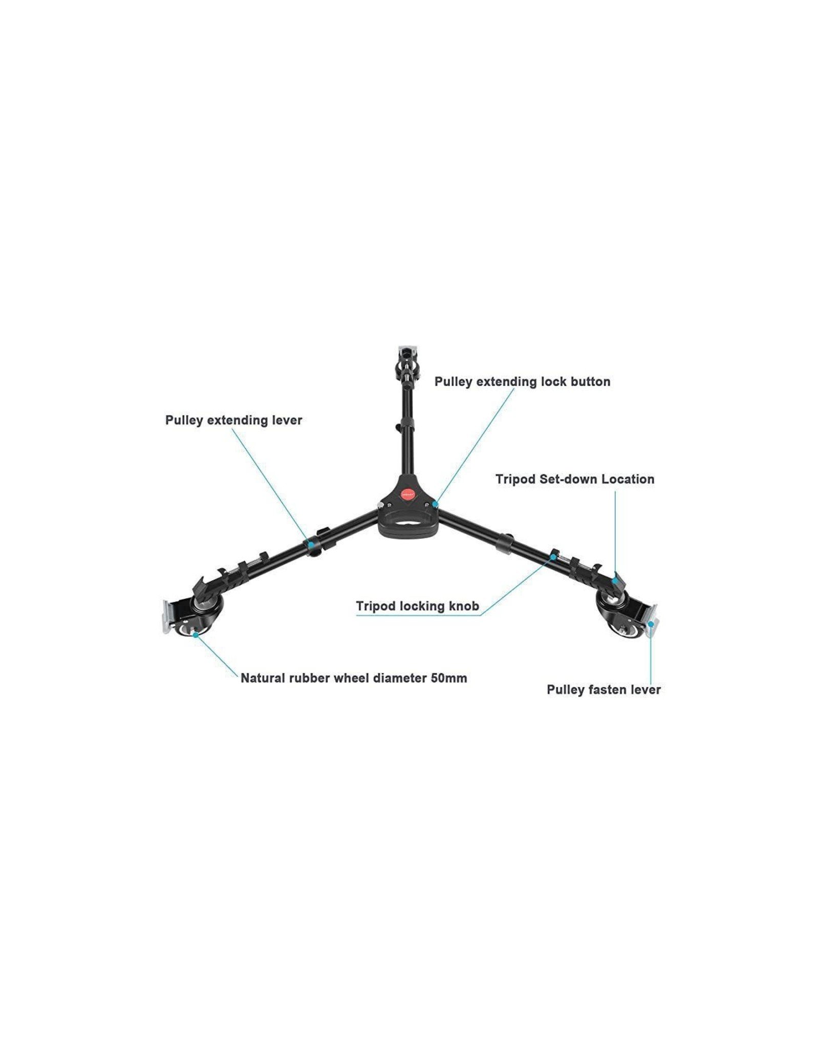 Neweer Neewer Heavy Duty Photography Tripod Dolly with carry Case