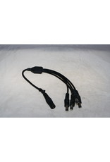 Female 2.1mm 4 way Male Splitter  Cable