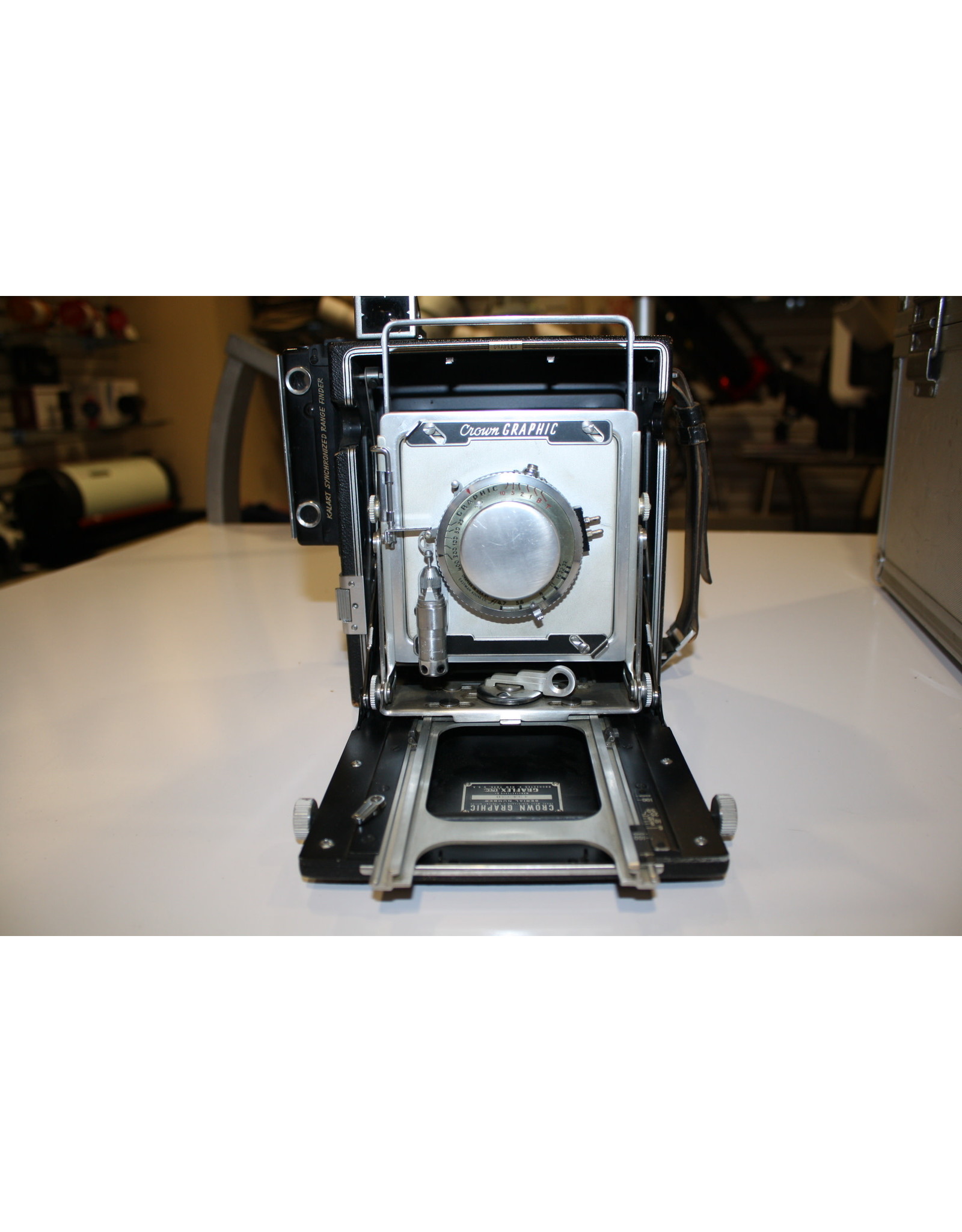 Graflex Graflex Crown Graphic 4x5 field camera, Kodak Ektar 127mm f4.7 Lens  Outfit-Holders + Case AND MORE! CLEAN!