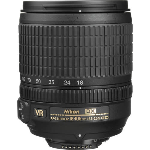 Nikon AF-S DX NIKKOR 18-105mm f/3.5-5.6G ED VR Lens - Camera