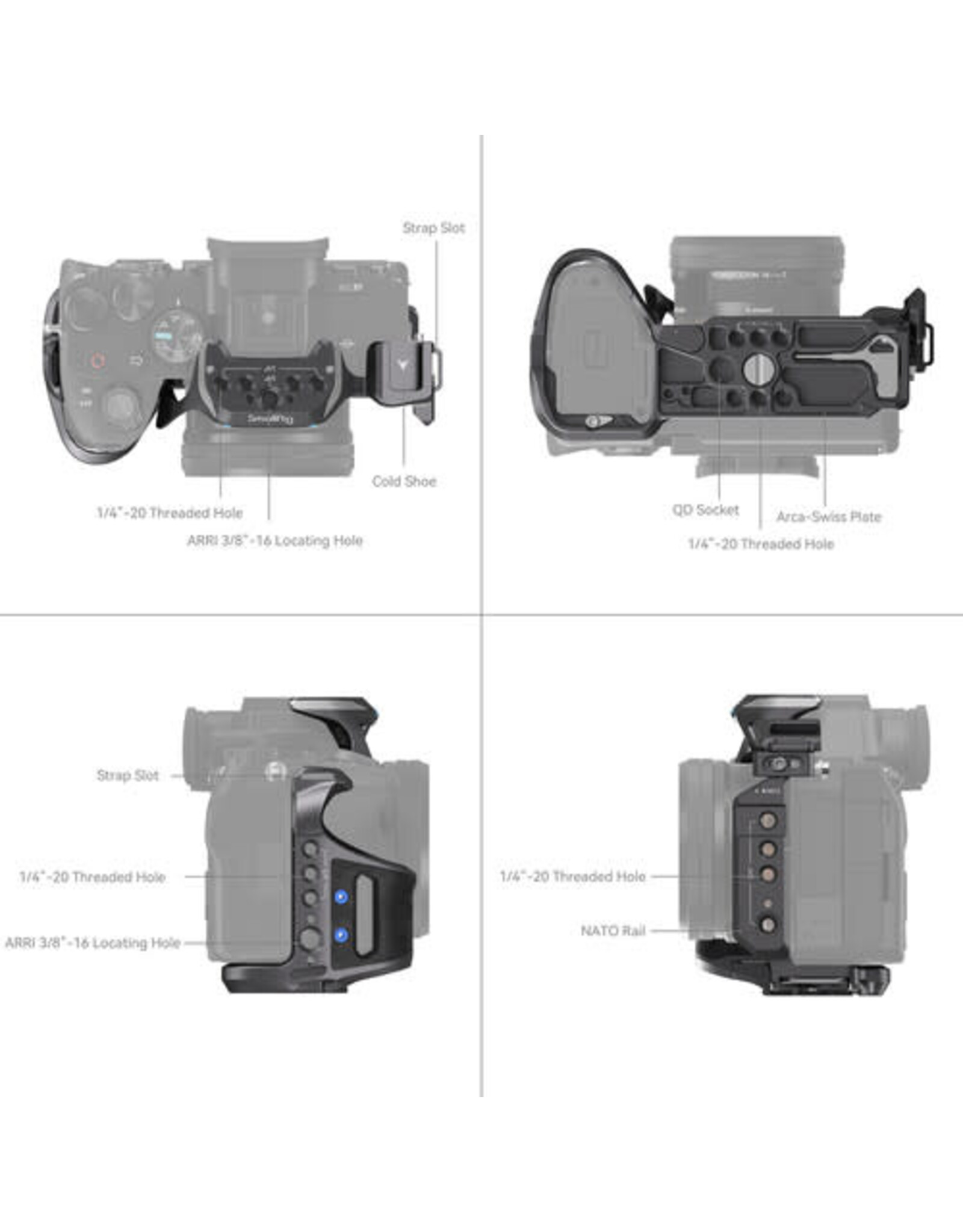 SmallRig Rhinoceros Basic Cage Kit for Sony a7R V, a7 IV & a7S III