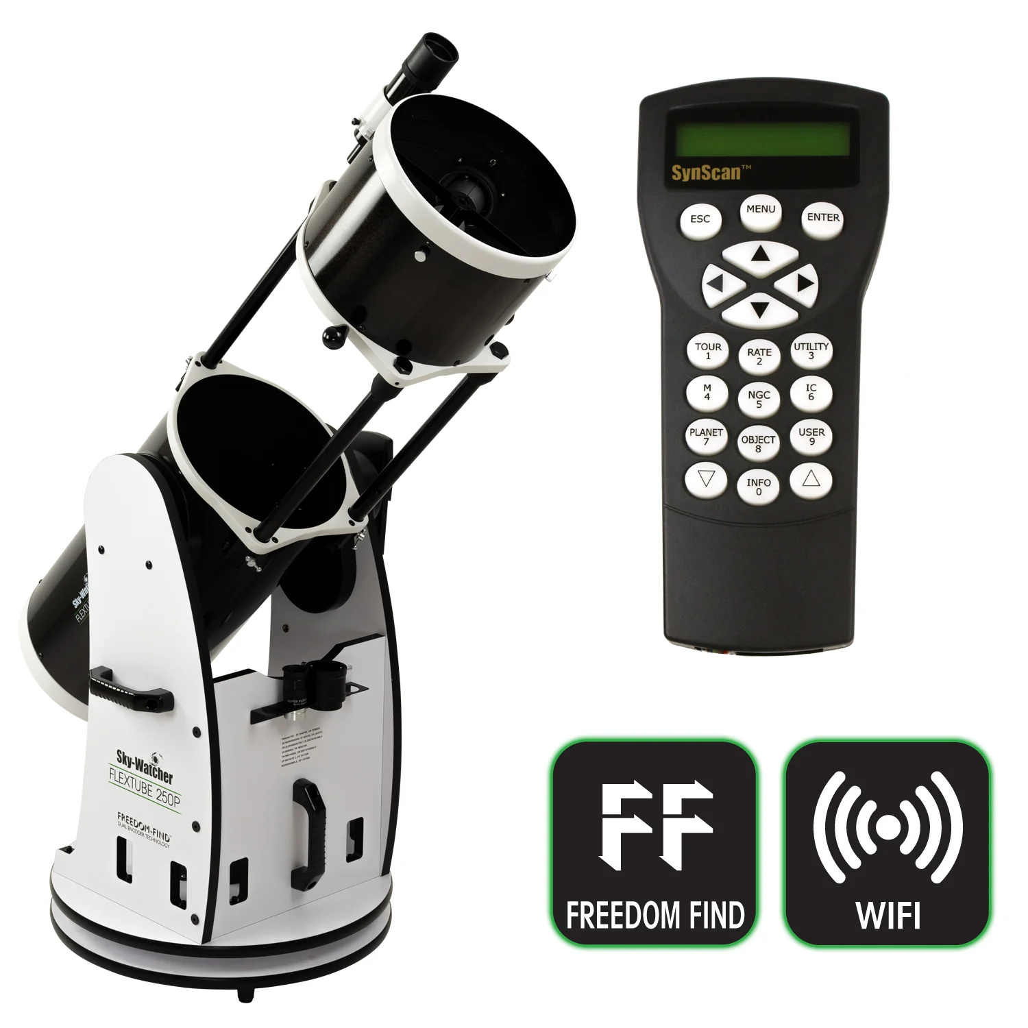 Sky-Watcher Flextube 250P Synscan GoTo Collapsible Dobsonian 10