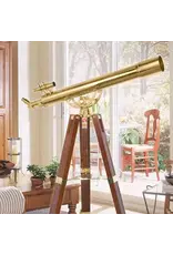 Barska Barska 36x Anchor Master 80mm Brass Refractor Telescope with 900mm Focal Length with 25mm Plossl Eyepiece and Mahogany Floor Tripod (OPEN BOX)