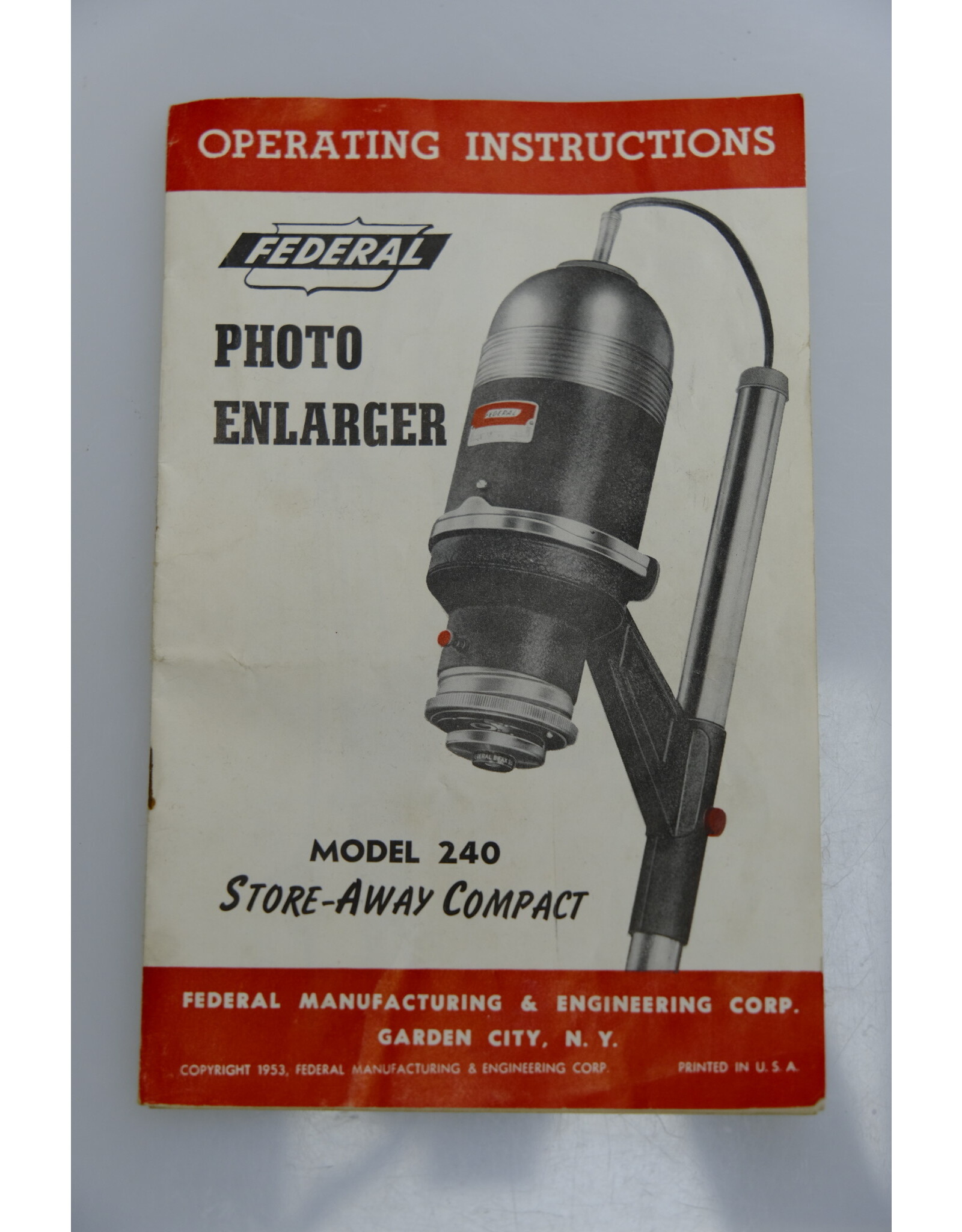 Federal Photo Enlarger Model 240 for 6x7 Medium Format Film
