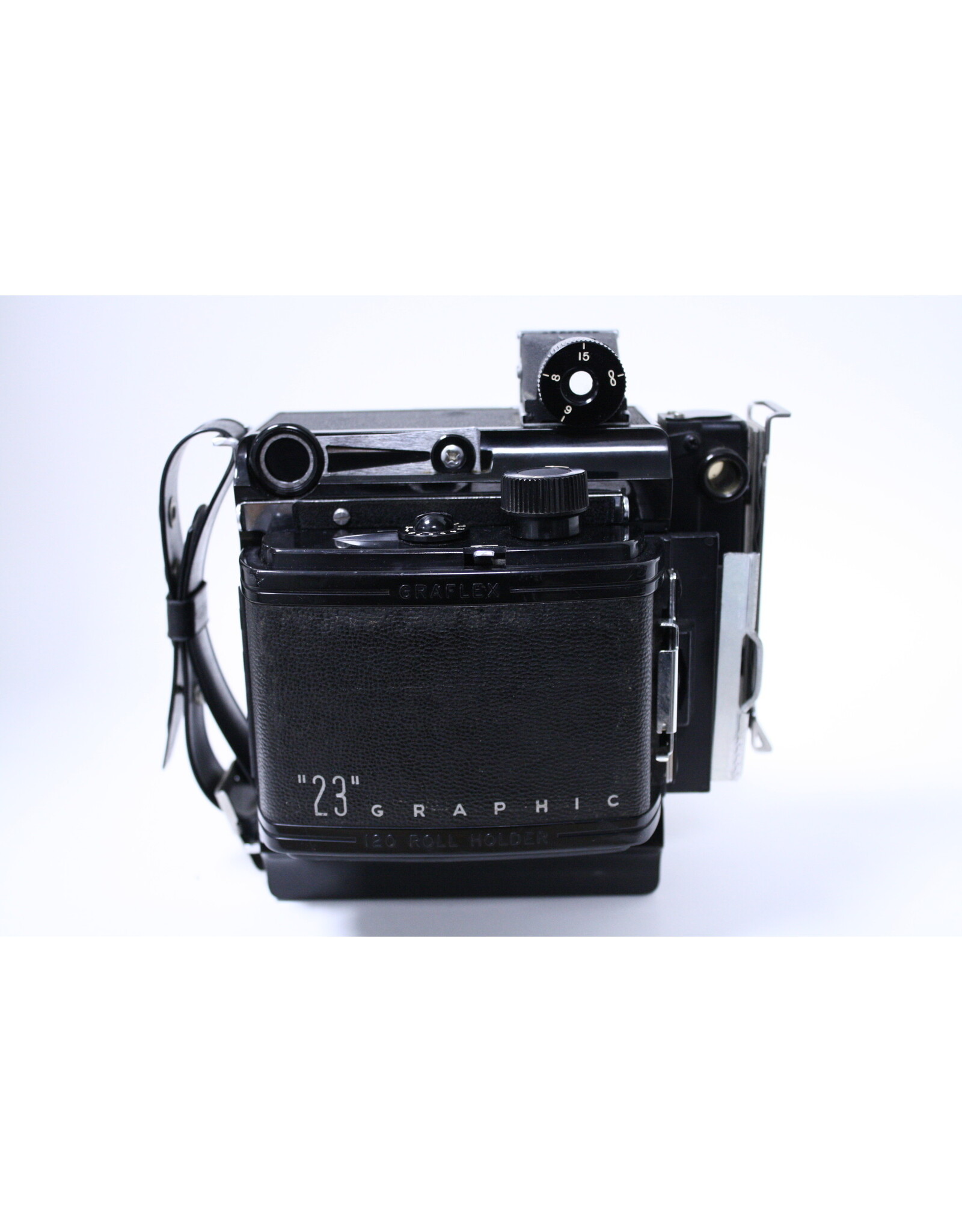 Graflex Century Graflex 2 1/4 x  3 1/4 Film Camera with 103mm 4.5 Trioptar Lens with 2 120 roll film backs and hard case (Pre-Owned)