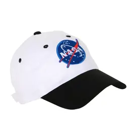 NASA Jr. Astronaut Cap Black & White (Adj Youth Size)