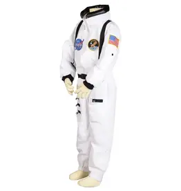 NASA Jr. Astronaut Suit with Embroidered Cap, Apollo (White, 11, 8/10)